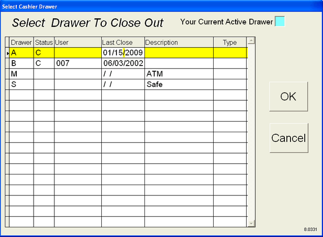 Select Cash Drawer