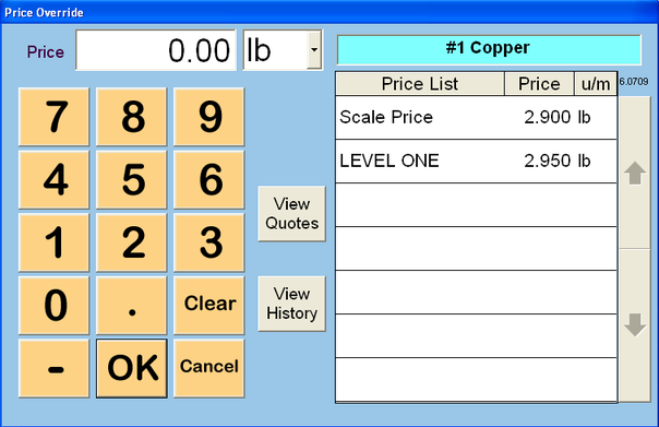 Price Override