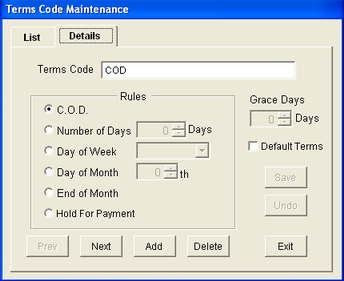 Term Code (details)